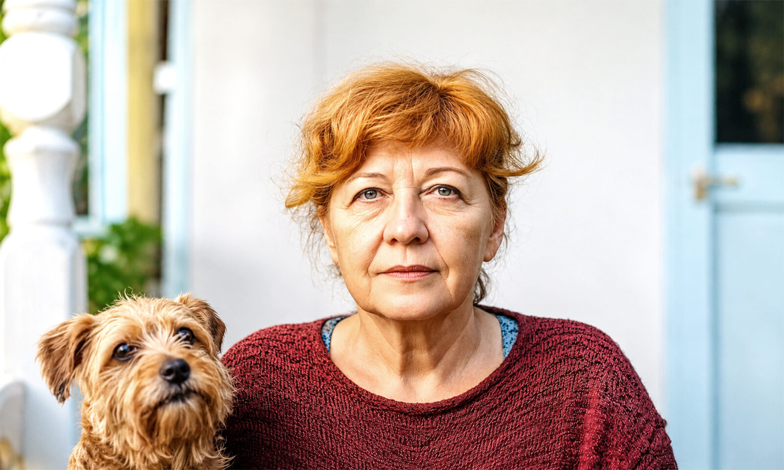 Žena s psićem.