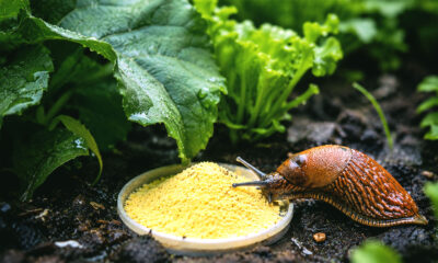 Klopka od kukuruznog brašna za puževe golaće.
