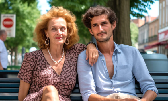 Starija žena i mladi muškarac.