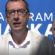 Marko Filipović, nezavisni kandidat za gradonačelnika Rijeke tijekom predstavljanja svog političkog programa u Rijeci.