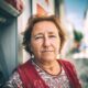 Sanja Mašić ispred bankomata u gradskoj ulici – ilustracija teme o mirovinama, financijama i životu umirovljenika u Hrvatskoj.