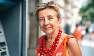 Lukrecija Matić stoji kraj bankomata.