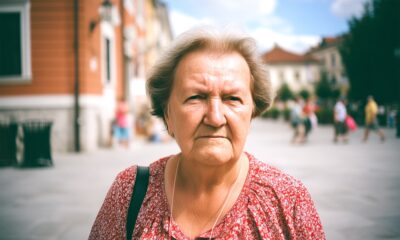 Umirovljenica na središnjem varaždinskom trgu.