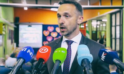 Marin PIletić, ministar mirovinskog sustava, drži konferenciju za medije.
