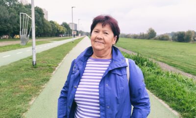 Gospođa Desa Vitas na Savsko nasipu u Zagrebu.