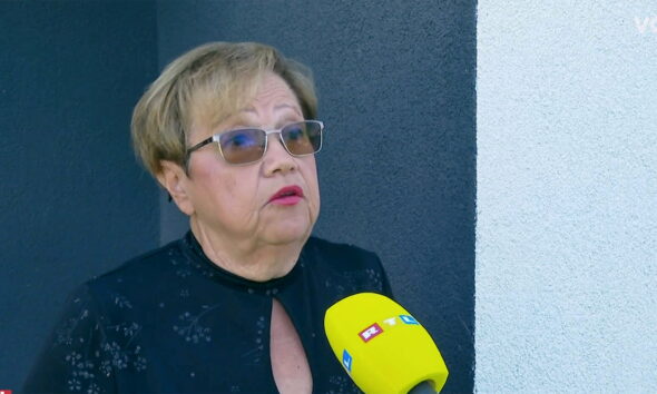 Višnja Fortuna, predsjednica Matice umirovljenika Hrvatske, daje izjavu za RTL.