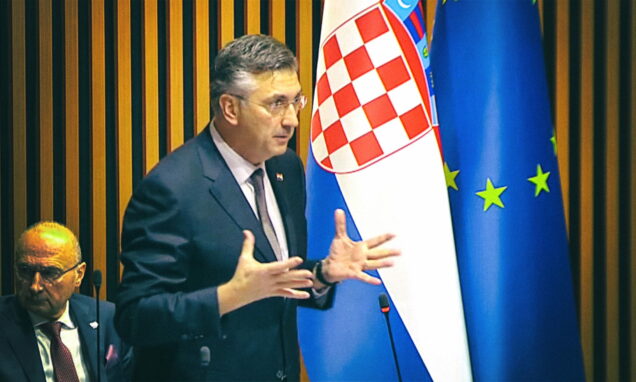 Predsjednik Vlade RH Andrej Plenković u Saboru.