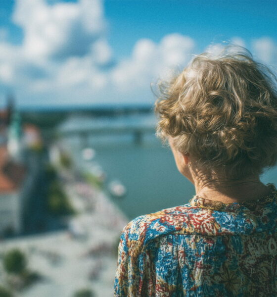 Žena gleda panoramu Osijeka.