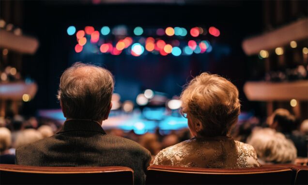 Bračni par na koncertu Maksima Mrvice.