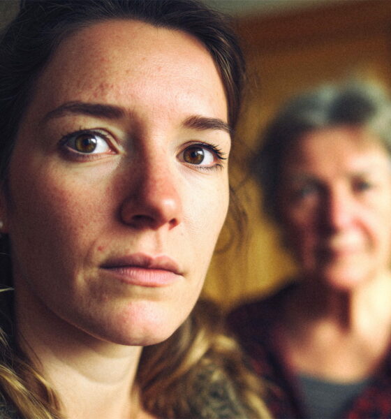 Mlada žena gleda u objektiv, iza nje stoji starija žena.