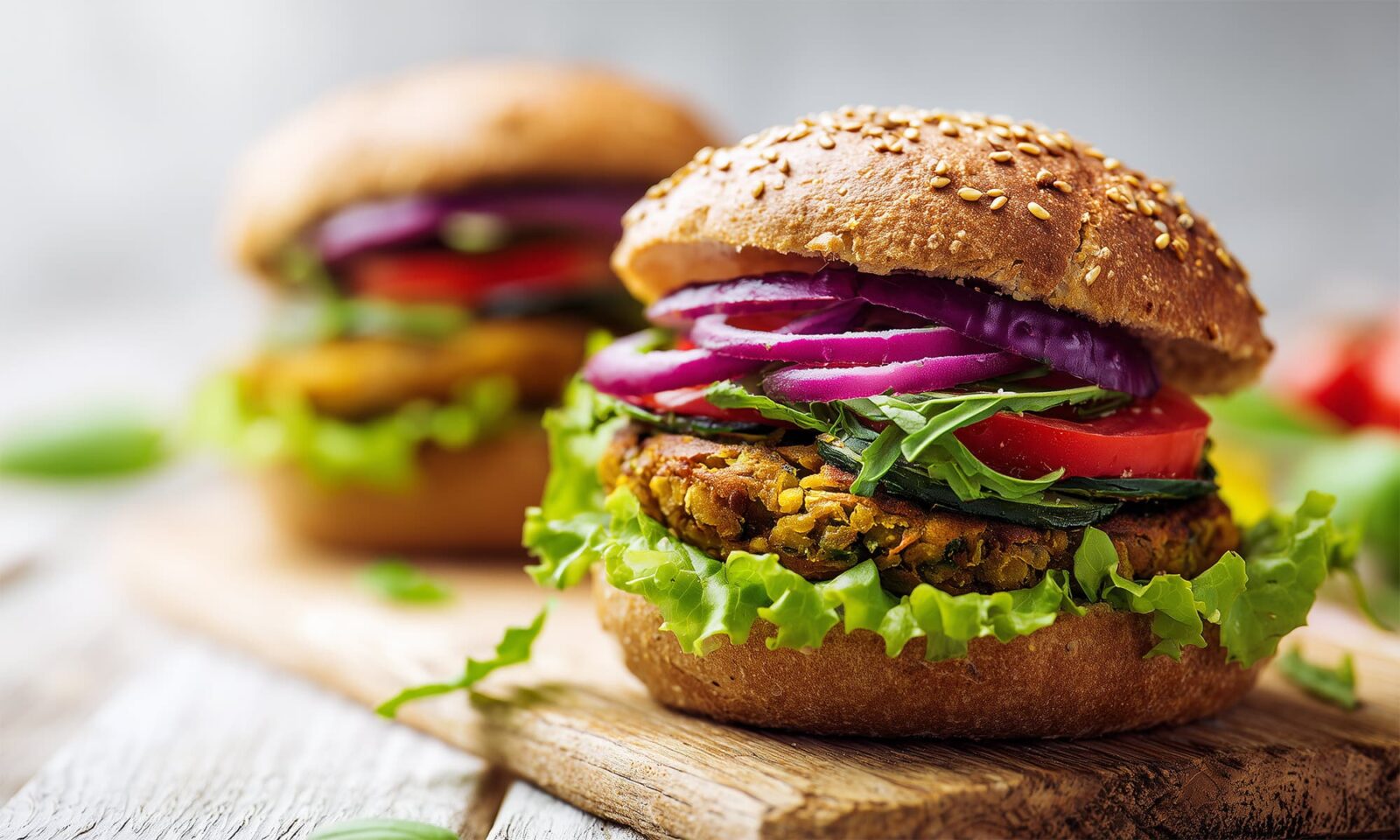 Vegeburger je biljna verzija hamburgera, pripremljena od mahunarki, povrća, žitarica ili modernih plant based mješavina koje oponašaju teksturu mesa. Popularan je kao zdravija bezmesna opcija.