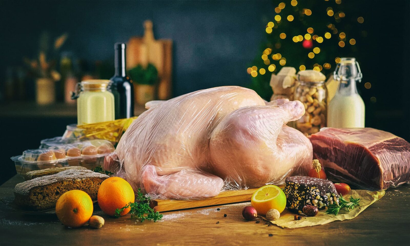 Namirnice za božićni ručak.