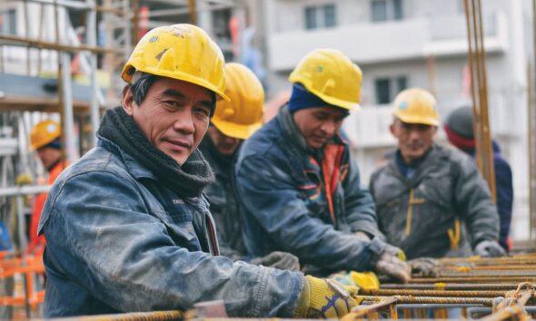 Radnici iz Filipina na gradilištu u Zagrebu.