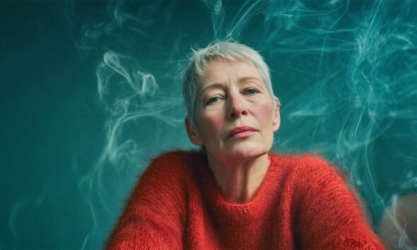 Žena u isparavanjima.