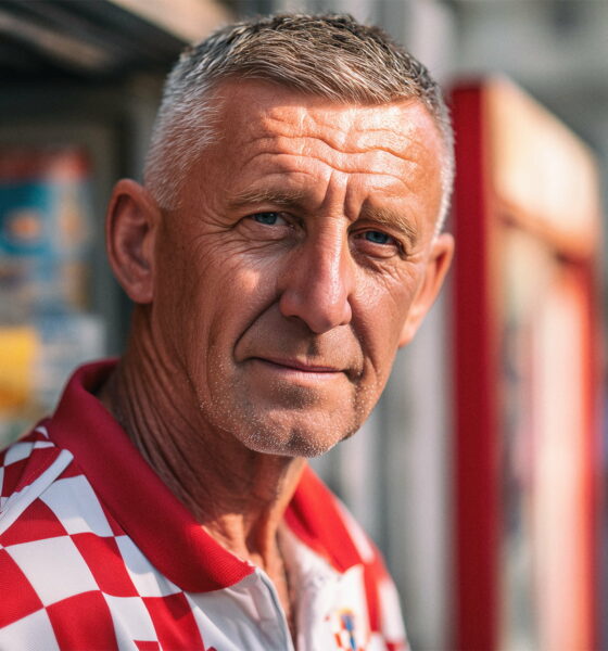 Umirovljenik Jure u dresu hrvatske rukometne reprezentacije.