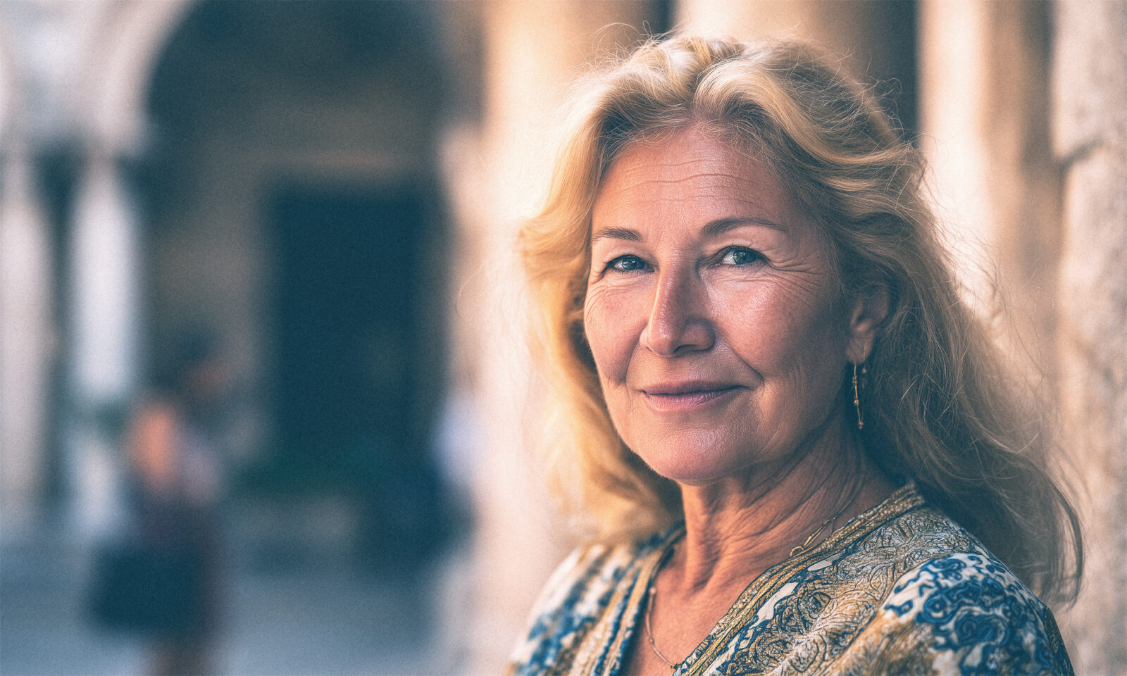 Lijepa žena na ulici Pule.