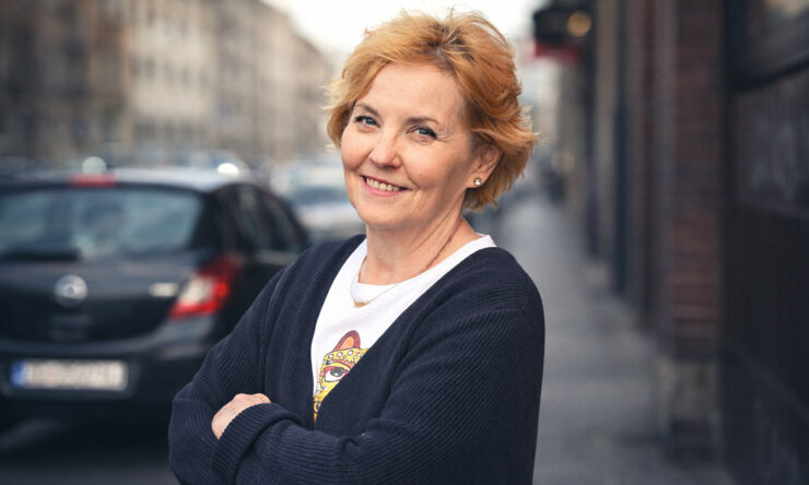 Predsjednica SUH-a Višnja Stanišić snimljena u Šubićevoj ulici u Zagrebu.