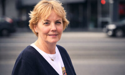 Predsjednica SUH-a Višnja Stanišić snimljena u Šubićevoj ulici u Zagrebu.