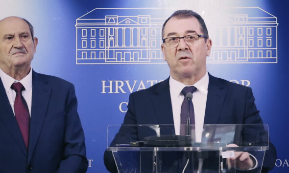 Veselko Gabričević i Marinko Lukenda u Saboru.