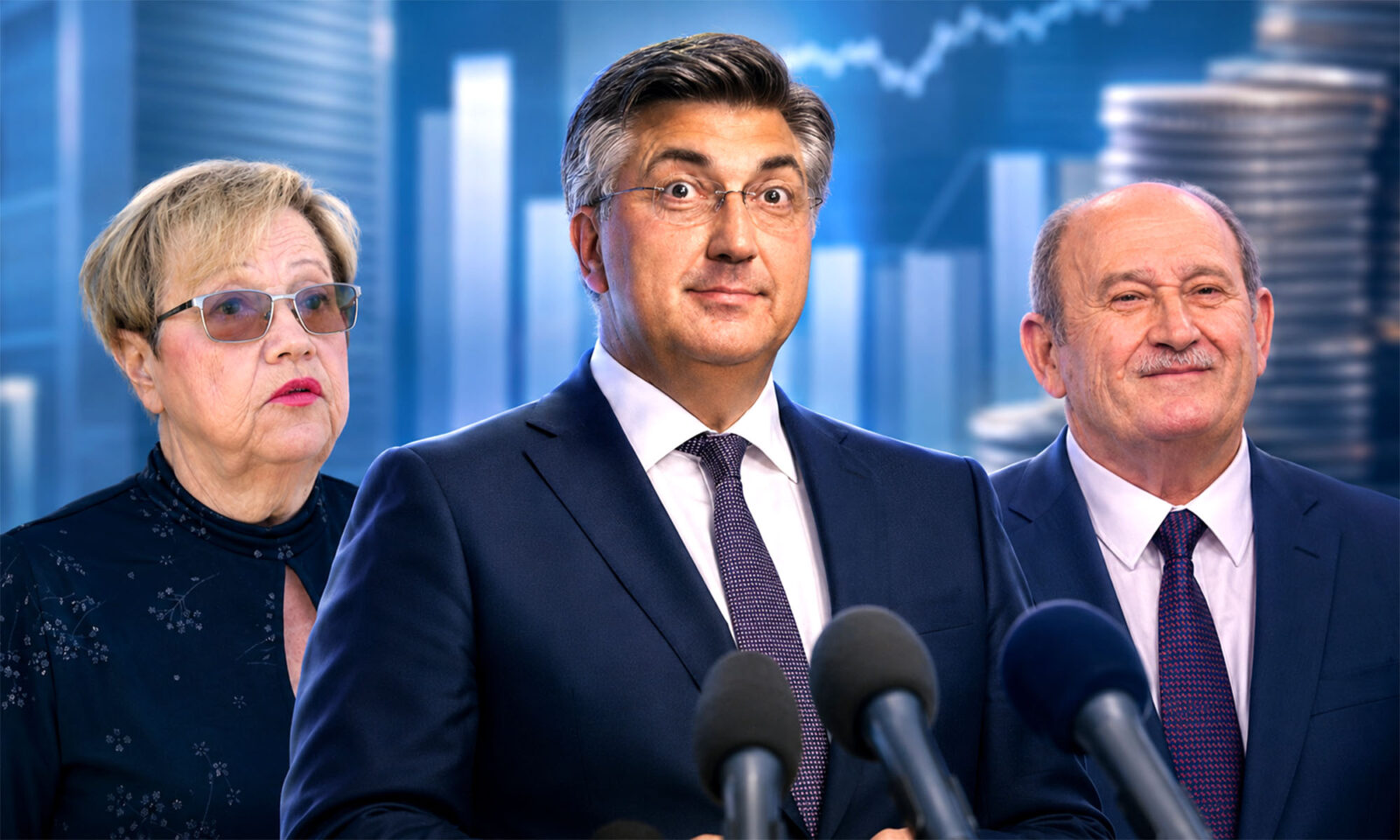 Višnja Fortuna, Andrej Plenkovć i Veselko Gabrićević.