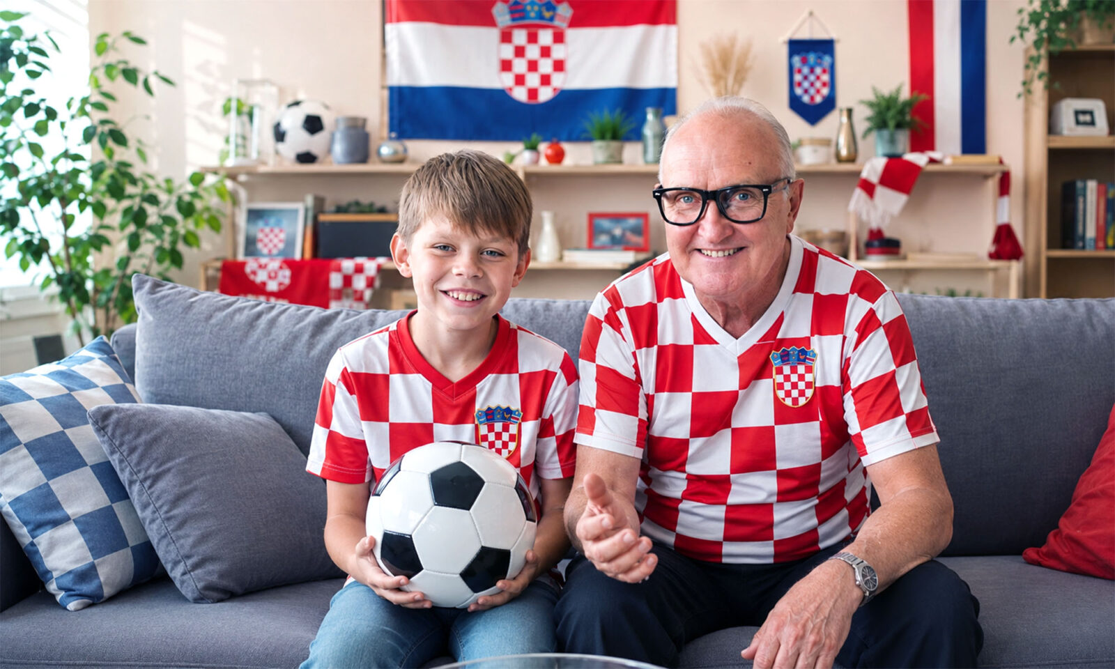 Djed i unuk navijaju za hrvatsku reprezentaciju.