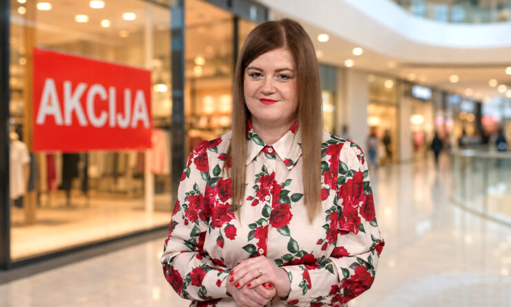Dunja Maletić u trgovačkom centru.