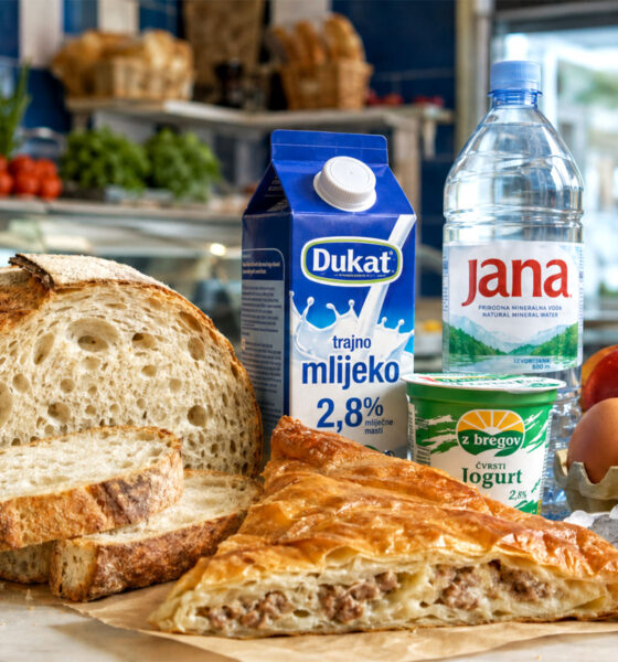Kruh, burek, mlijeko, jogurt, voda, jaja, jabuke i svježa riba u hrvatskoj trgovini ilustriraju različite stope PDV-a.