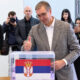 Aleksandar Vučić pred biračkom kutijom u Beogradu.