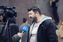 Goran Navojec (foto: Sandro Bura) Prosvjed #spasime u Zagrebu