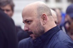 Gordan Maras (foto: Sandro Bura) Prosvjed novinara u Zagrebu