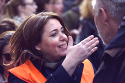 Sanja Mikleušević (foto: Sandro Bura) Prosvjed novinara u Zagrebu