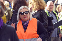 Elizabeta Gojan (foto: Sandro Bura) Prosvjed novinara u Zagrebu