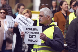 foto: Sandro Bura Prosvjed novinara u Zagrebu