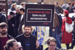 foto: Sandro Bura Prosvjed novinara u Zagrebu