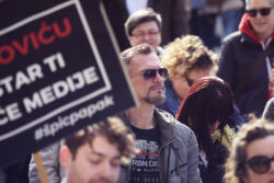 Krunoslav Belko (foto: Sandro Bura) Prosvjed novinara u Zagrebu